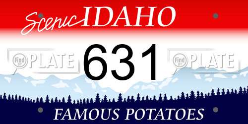 631 Idaho License Plate