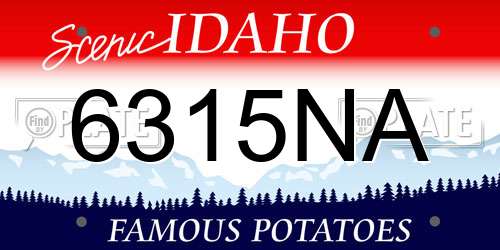 6315NA Idaho License Plate