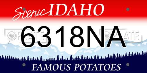 6318NA Idaho License Plate