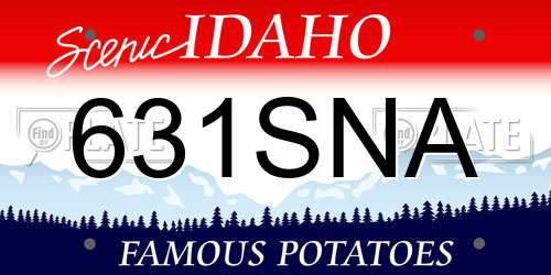 631SNA Idaho License Plate
