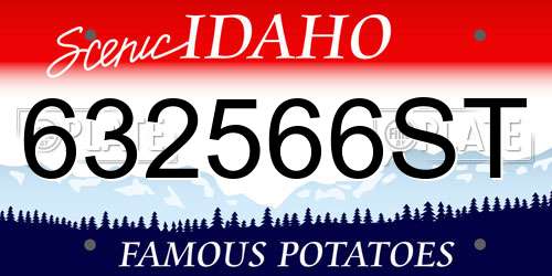 632566ST Idaho License Plate