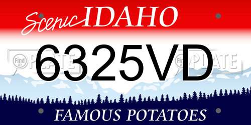 6325VD Idaho License Plate