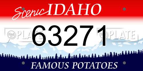 63271 Idaho License Plate