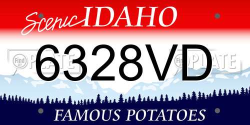 6328VD Idaho License Plate