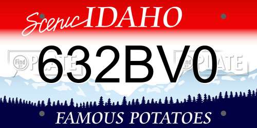 632BV0 Idaho License Plate