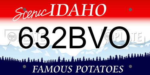 632BVO Idaho License Plate