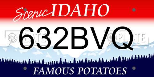 632BVQ Idaho License Plate