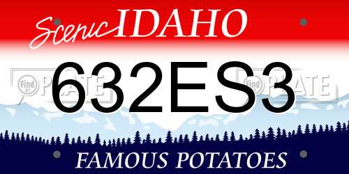 632ES3 Idaho License Plate
