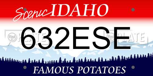 632ESE Idaho License Plate