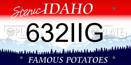 632IIG Idaho License Plate