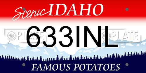 633INL Idaho License Plate