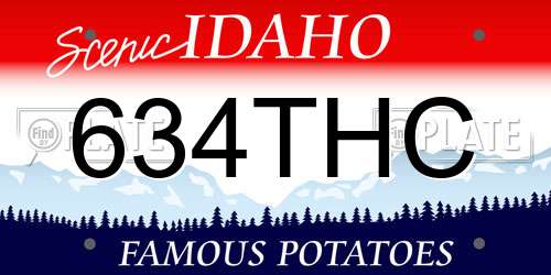 634THC Idaho License Plate