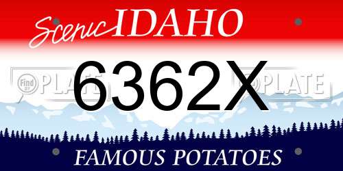 6362X Idaho License Plate