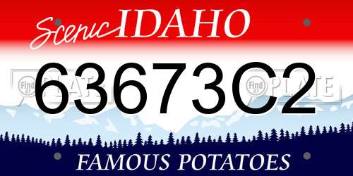 63673C2 Idaho License Plate