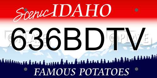 636BDTV Idaho License Plate