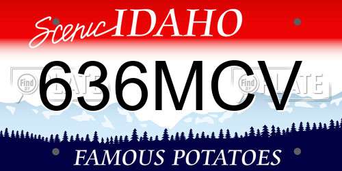 636MCV Idaho License Plate