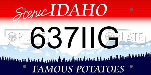 637IIG Idaho License Plate