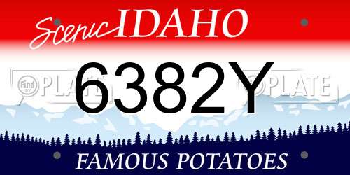 6382Y Idaho License Plate