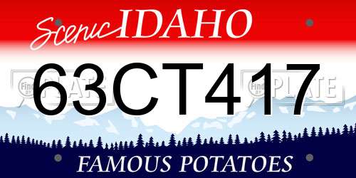63CT417 Idaho License Plate