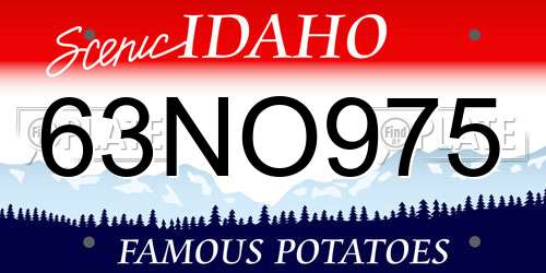 63NO975 Idaho License Plate