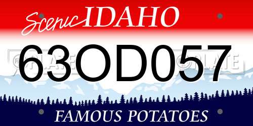 63OD057 Idaho License Plate