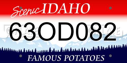 63OD082 Idaho License Plate