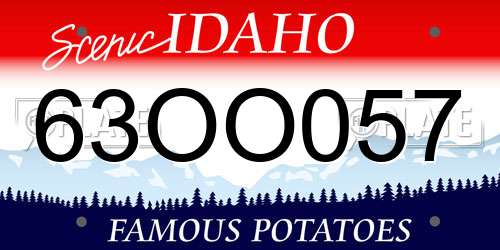63OO057 Idaho License Plate