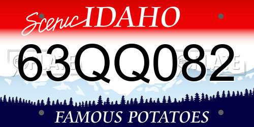 63QQ082 Idaho License Plate