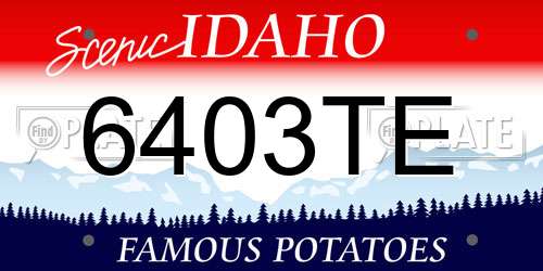 6403TE Idaho License Plate
