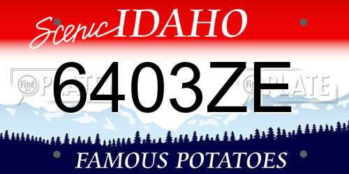 6403ZE Idaho License Plate