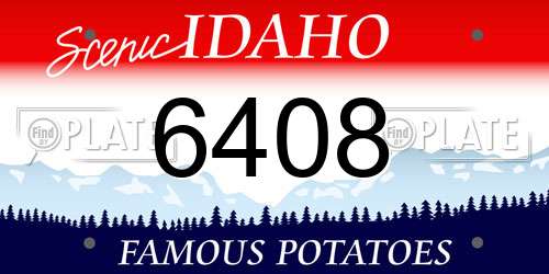 6408 Idaho License Plate