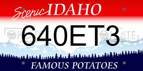 640ET3 Idaho License Plate