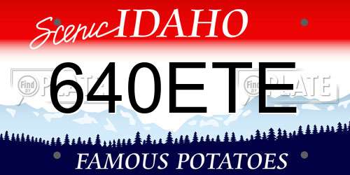 640ETE Idaho License Plate