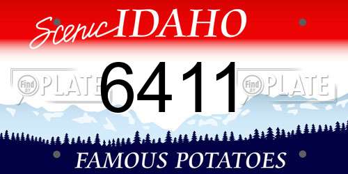 6411 Idaho License Plate