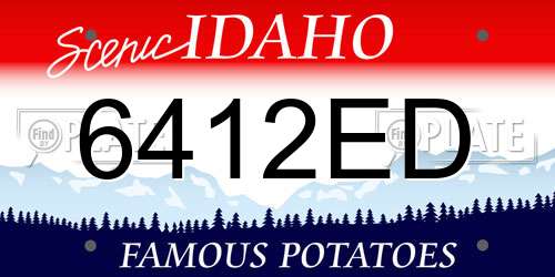 6412ED Idaho License Plate