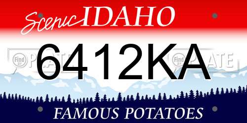 6412KA Idaho License Plate