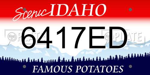 6417ED Idaho License Plate