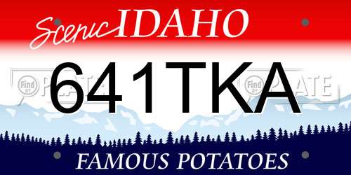 641TKA Idaho License Plate
