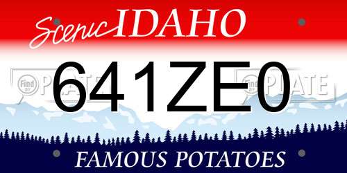 641ZE0 Idaho License Plate