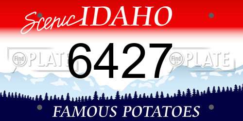 6427 Idaho License Plate