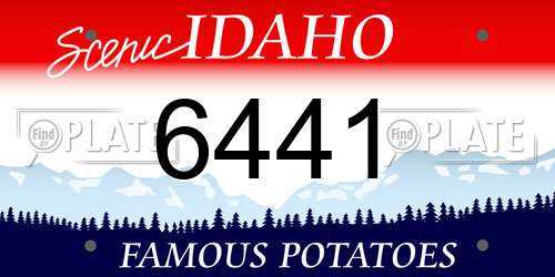 6441 Idaho License Plate