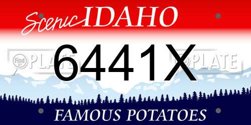 6441X Idaho License Plate