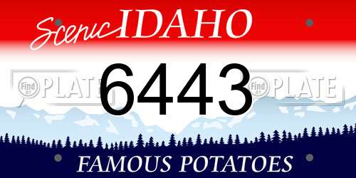 6443 Idaho License Plate
