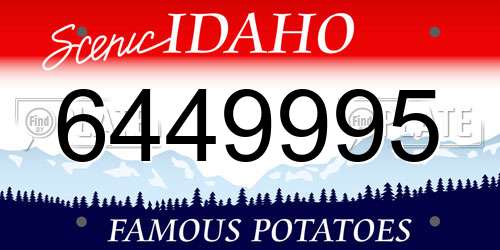 6449995 Idaho License Plate