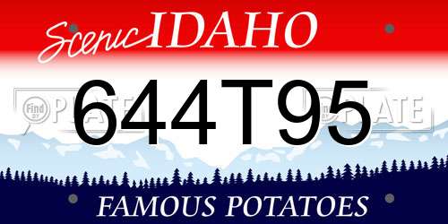 644T95 Idaho License Plate