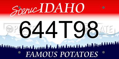 644T98 Idaho License Plate