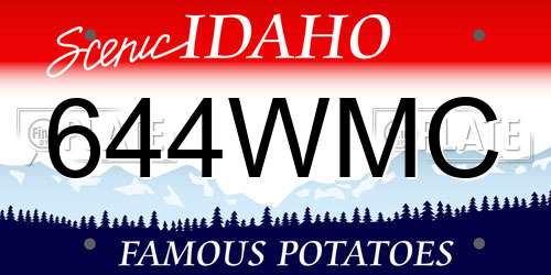 644WMC Idaho License Plate