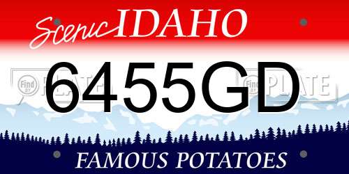 6455GD Idaho License Plate