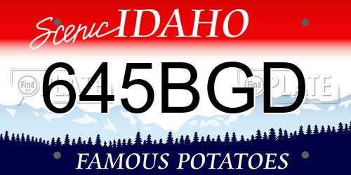 645BGD Idaho License Plate