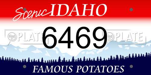 6469 Idaho License Plate
